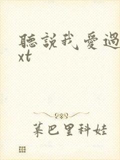 听说我爱过你txt