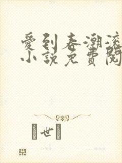 爱到春潮滚滚来小说免费阅读