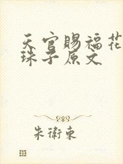 天官赐福花怜塞珠子原文