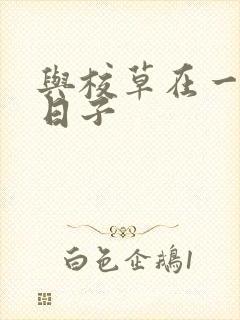 与校草在一起的日子