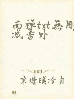 南禅txt无删减番外
