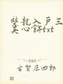双龙入户三人行夹心饼txt