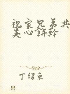 祝家兄弟共享后夹心饼干封面