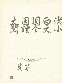 大团圆白洁免费阅读全文小说