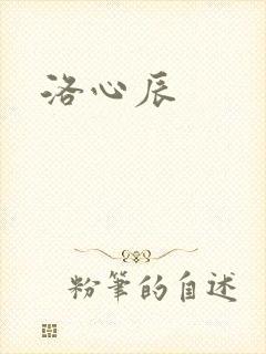 洛心辰封面