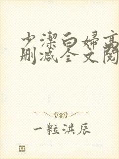 少洁白妇高义无删减全文阅读