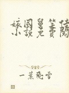 嫁国舅笑佳人的小说免费阅读