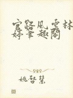 官路风云林海姜婷笔趣阁封面