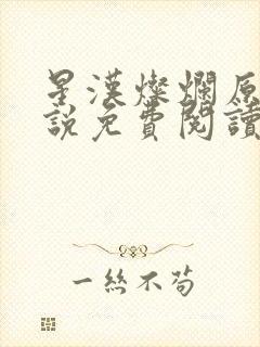 星汉灿烂原著小说免费阅读