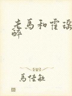 老马和霍瑶瑶喝醉