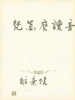 梵怎么读音封面