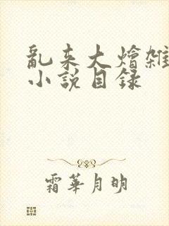 乱来大烩杂肉欲小说目录封面