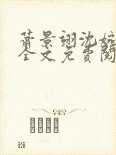 萧景翊沈婉小说全文免费阅读封面