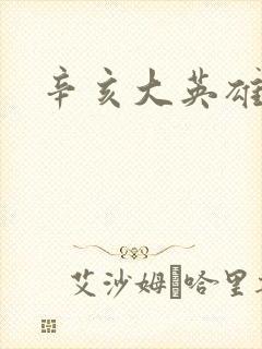 辛亥大英雄封面