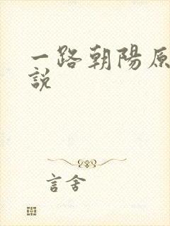 一路朝阳原著小说