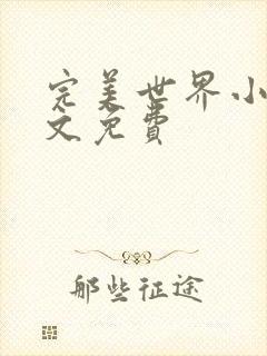 完美世界小说全文免费封面