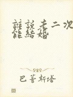 谁说老二次元不能结婚封面