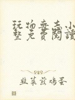 玩物丧志小说完整免费阅读笔趣阁无弹窗