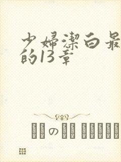 少妇洁白最刺激的13章