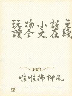 玩物小说免费阅读全文在线阅笔趣阁无弹窗封面