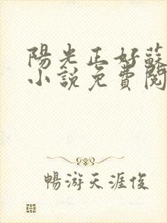 阳光正好苏玥玥小说免费阅读