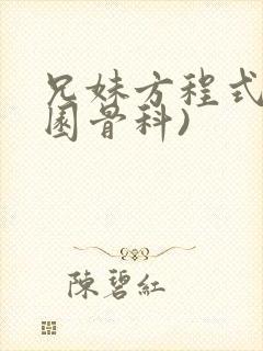 兄妹方程式(校园骨科)封面