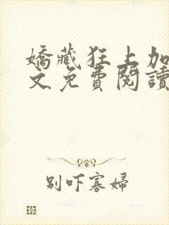 娇藏狂上加狂全文免费阅读笔趣阁