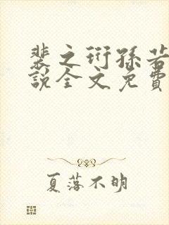 裴之珩孙若微小说全文免费阅读笔趣