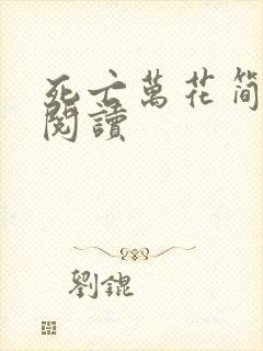 死亡万花简小说阅读封面