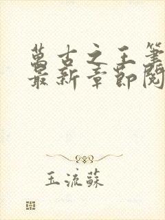 万古之王笔趣阁最新章节阅读封面