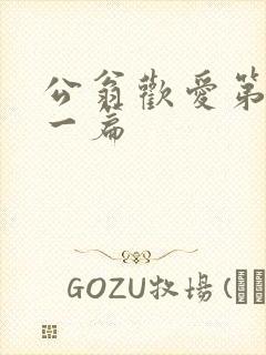 公翁欢爱第三十一篇封面