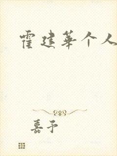 霍建华个人简历封面