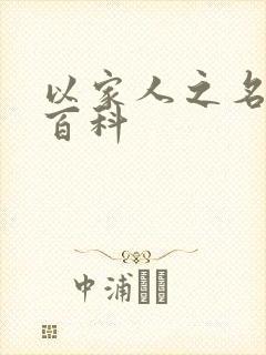 以家人之名百度百科