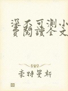 深不可测小说免费阅读全文笔趣阁封面