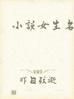 小说女生名字