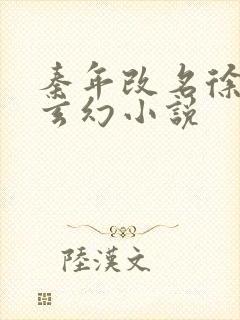 秦年改名徐年的玄幻小说封面