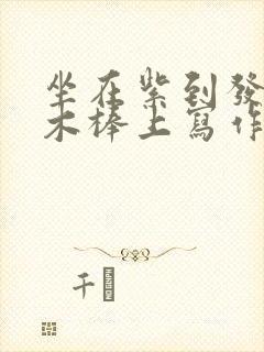 坐在紫到发黑的木棒上写作业