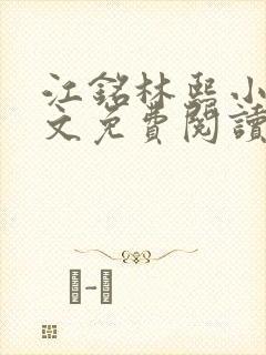 江铭林熙小说全文免费阅读