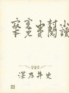 寂寞山村小说全本免费阅读