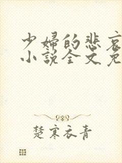 少妇的悲哀榆木小说全文免费阅读笔趣阁下载