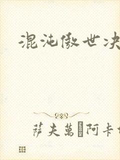 混沌傲世决封面