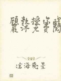 顾教授你醒了吗严沐免费阅读全文