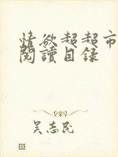 情欲超超市二全阅读目录封面
