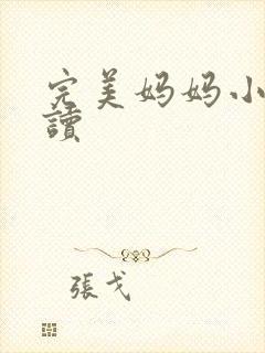 完美妈妈小说阅读封面