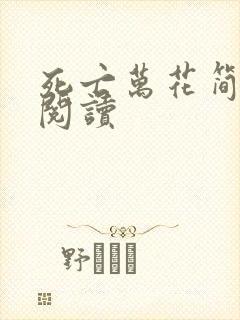 死亡万花简小说阅读