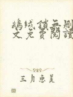 鹅绒锁无删减全文免费阅读笔趣阁