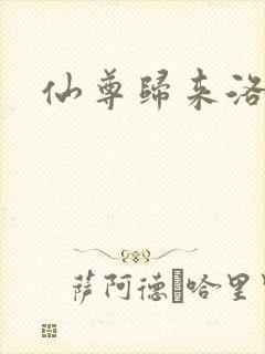 仙尊归来洛尘封面