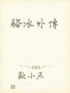 骆冰外传封面