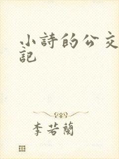 小诗的公交车日记