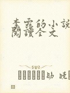 李霖的小说免费阅读全文